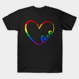 Heart Love Lesbian Gay Pride Month Transgender LGBT T-Shirt